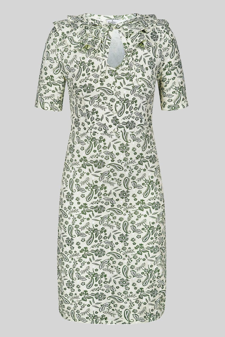 Double Layer Ruffles And Tie Fastening Midi Dress