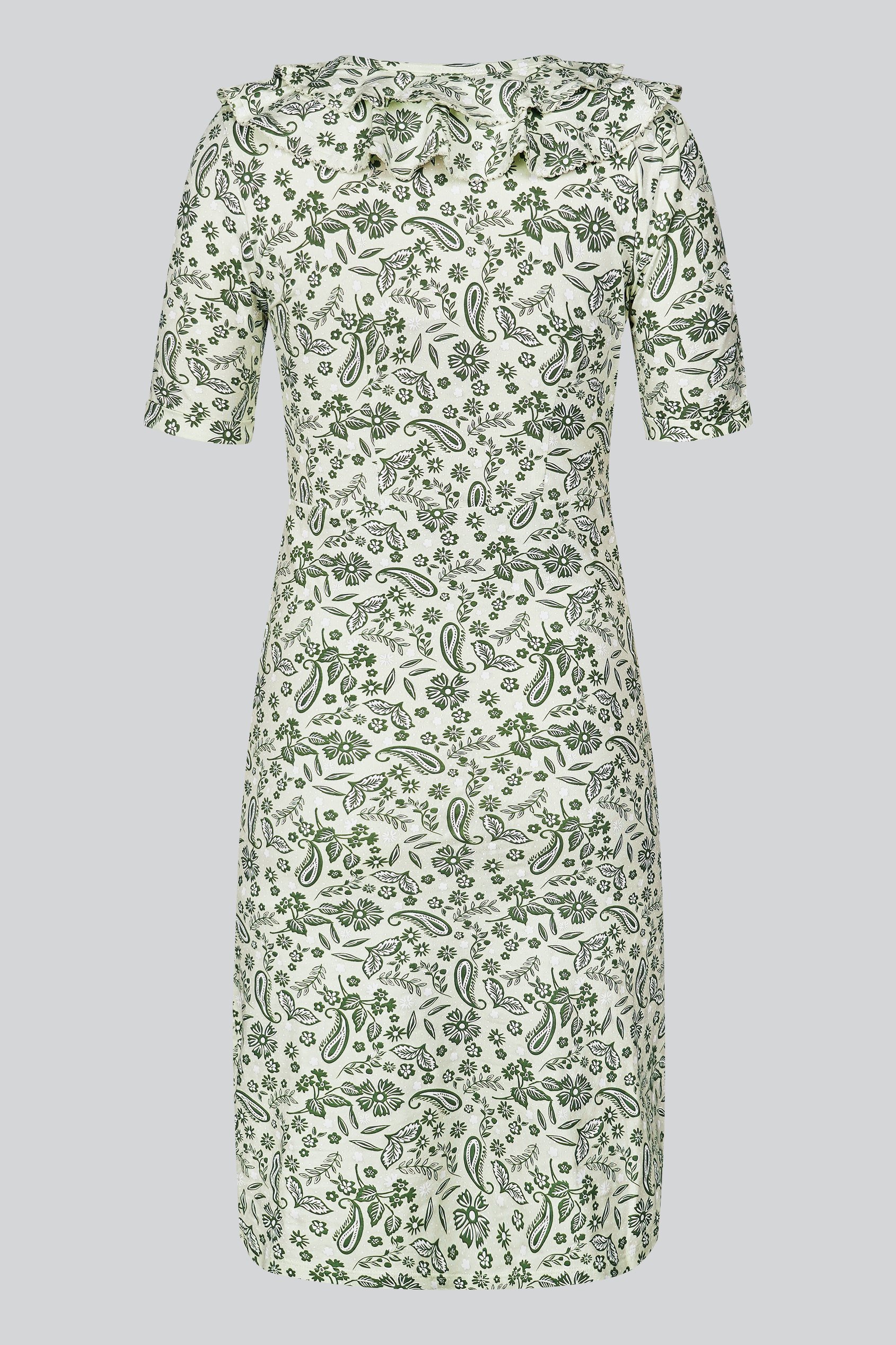 Double Layer Ruffles And Tie Fastening Midi Dress