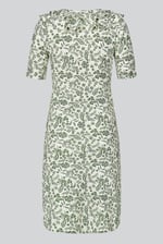 Double Layer Ruffles And Tie Fastening Midi Dress