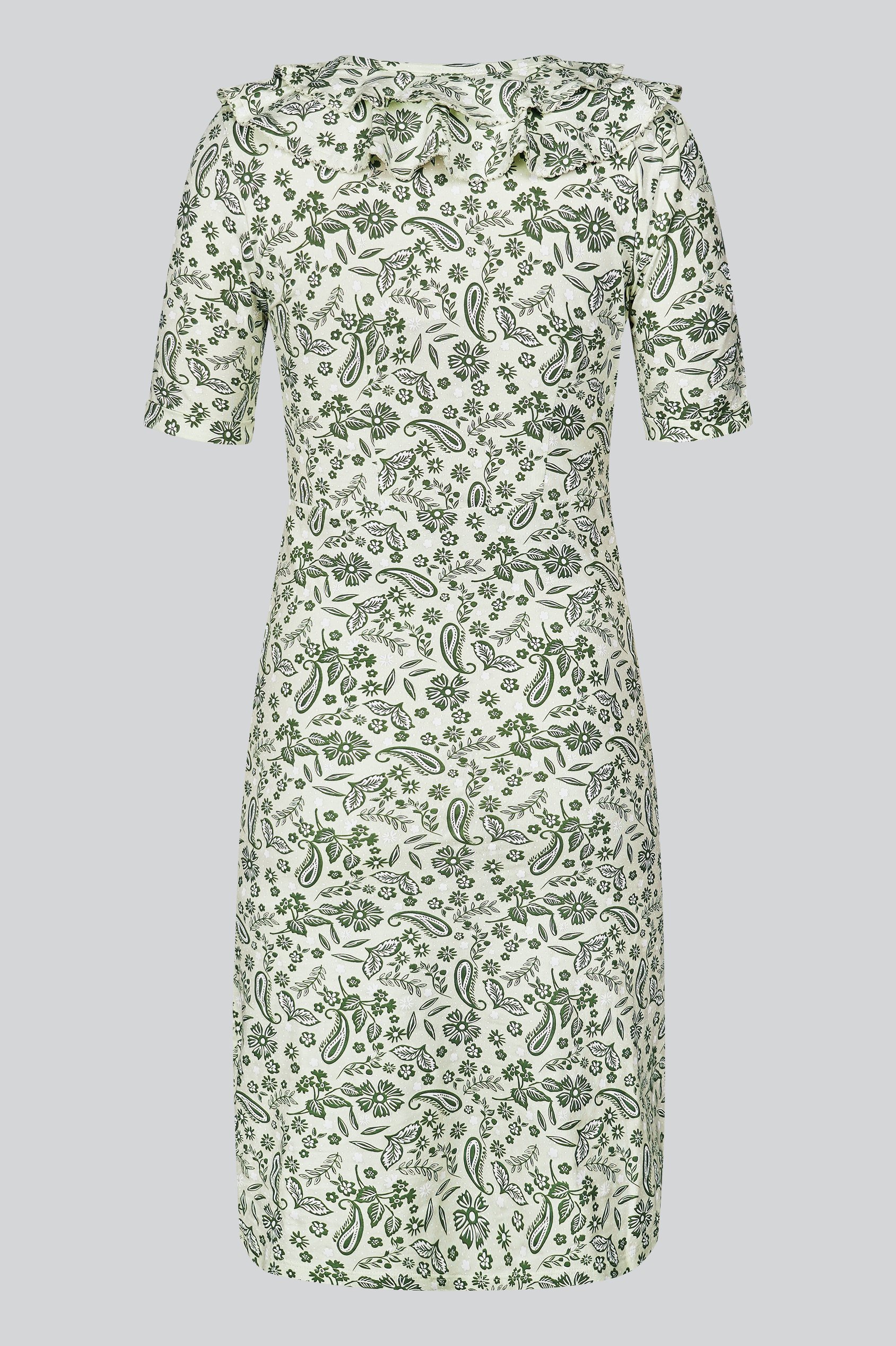 Double Layer Ruffles And Tie Fastening Midi Dress