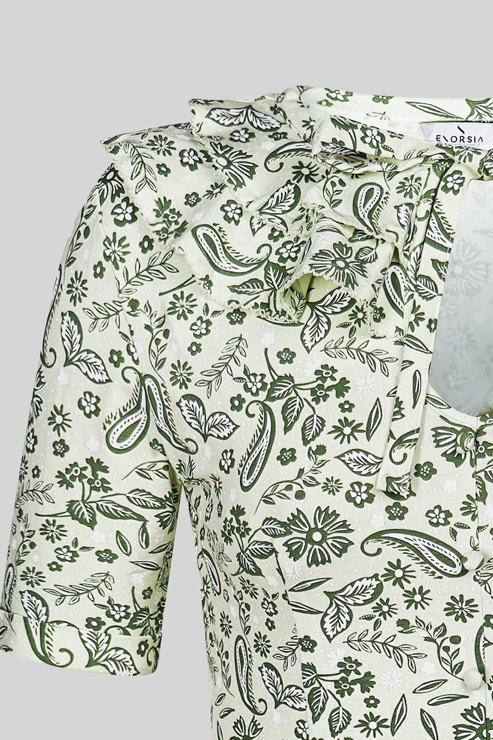 Double Layer Ruffles And Tie Fastening Midi Dress