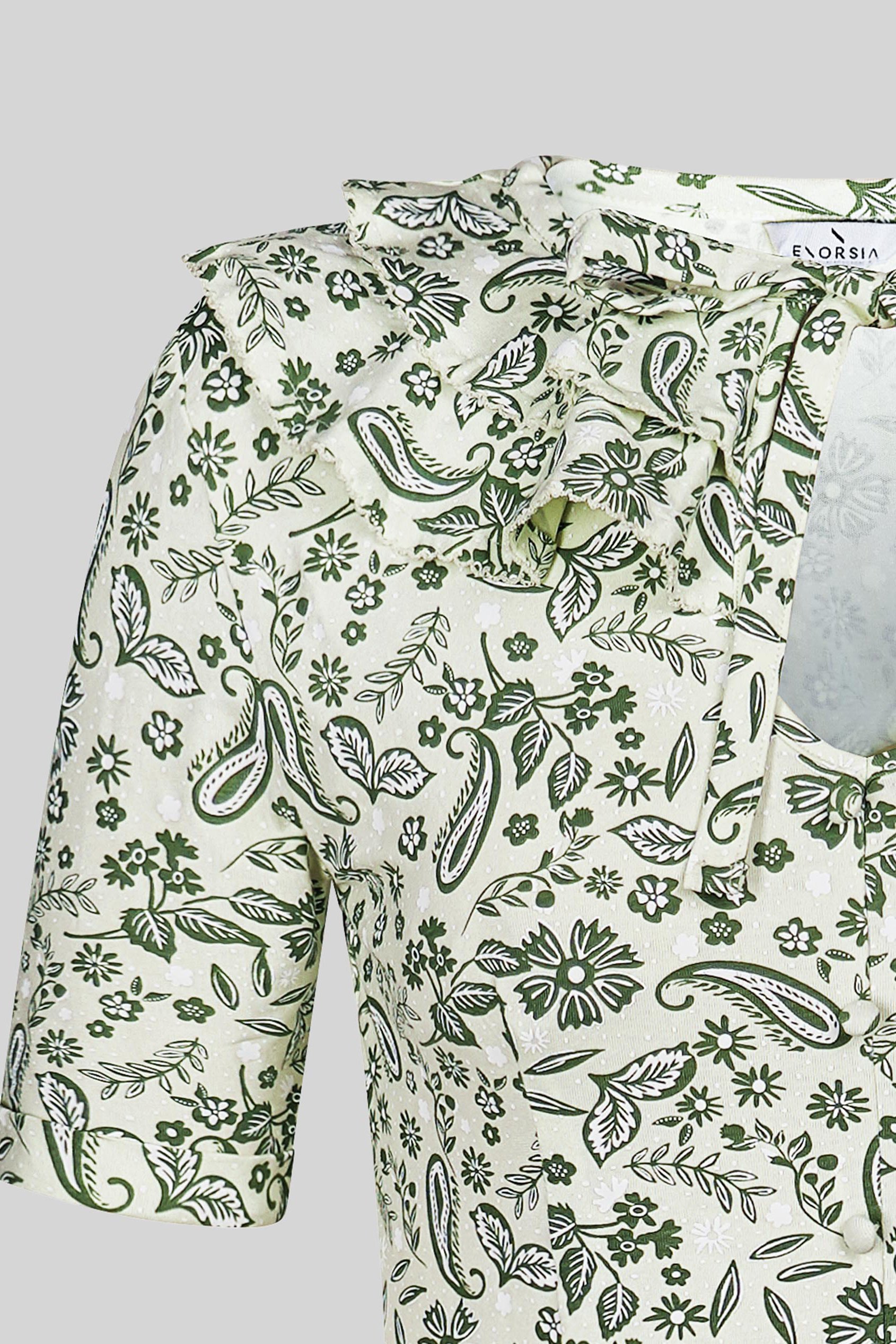 Double Layer Ruffles And Tie Fastening Midi Dress