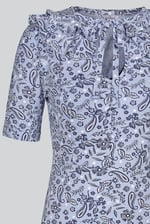 Double Layer Ruffles And Tie Fastening Midi Dress