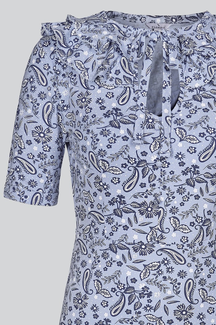 Double Layer Ruffles And Tie Fastening Midi Dress