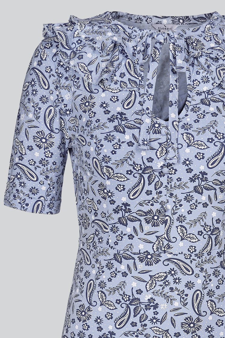 Double Layer Ruffles And Tie Fastening Midi Dress