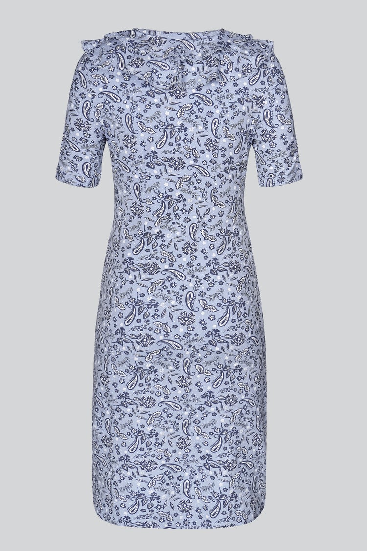 Double Layer Ruffles And Tie Fastening Midi Dress