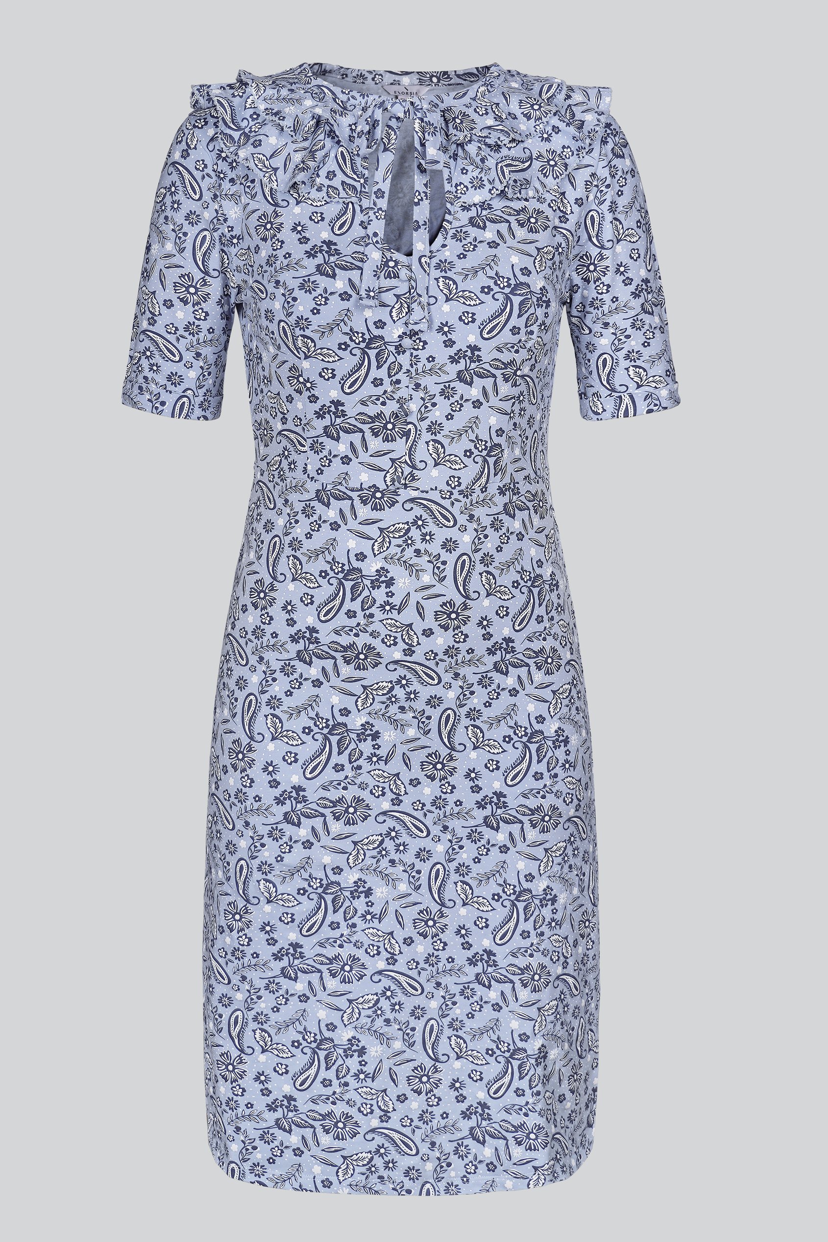 Double Layer Ruffles And Tie Fastening Midi Dress