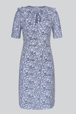 Double Layer Ruffles And Tie Fastening Midi Dress