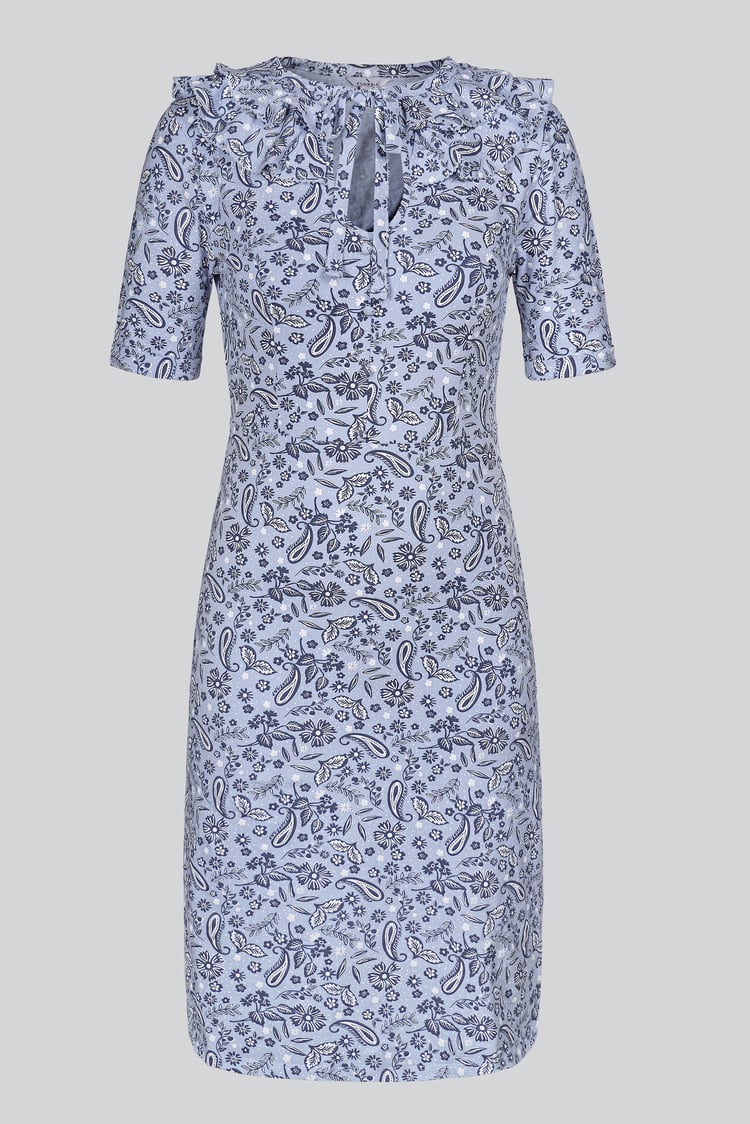 Double Layer Ruffles And Tie Fastening Midi Dress