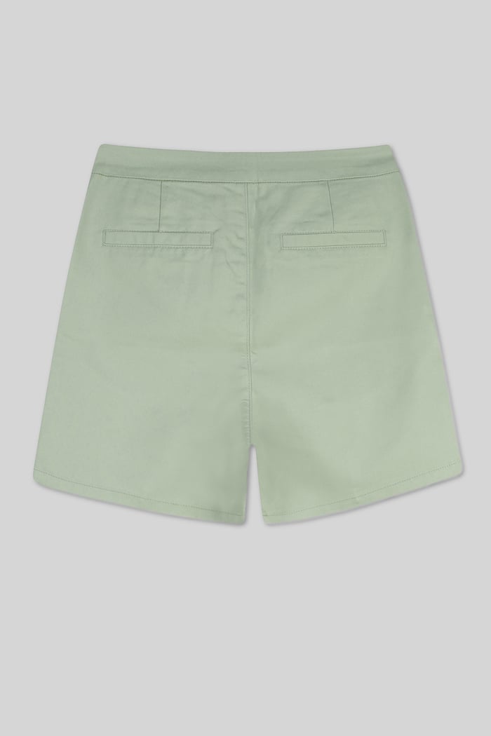 Golden Button Front High Waisted Short