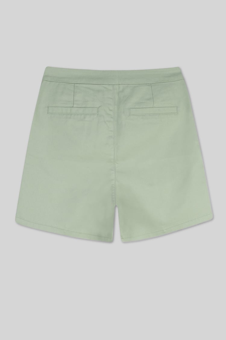 Golden Button Front High Waisted Short