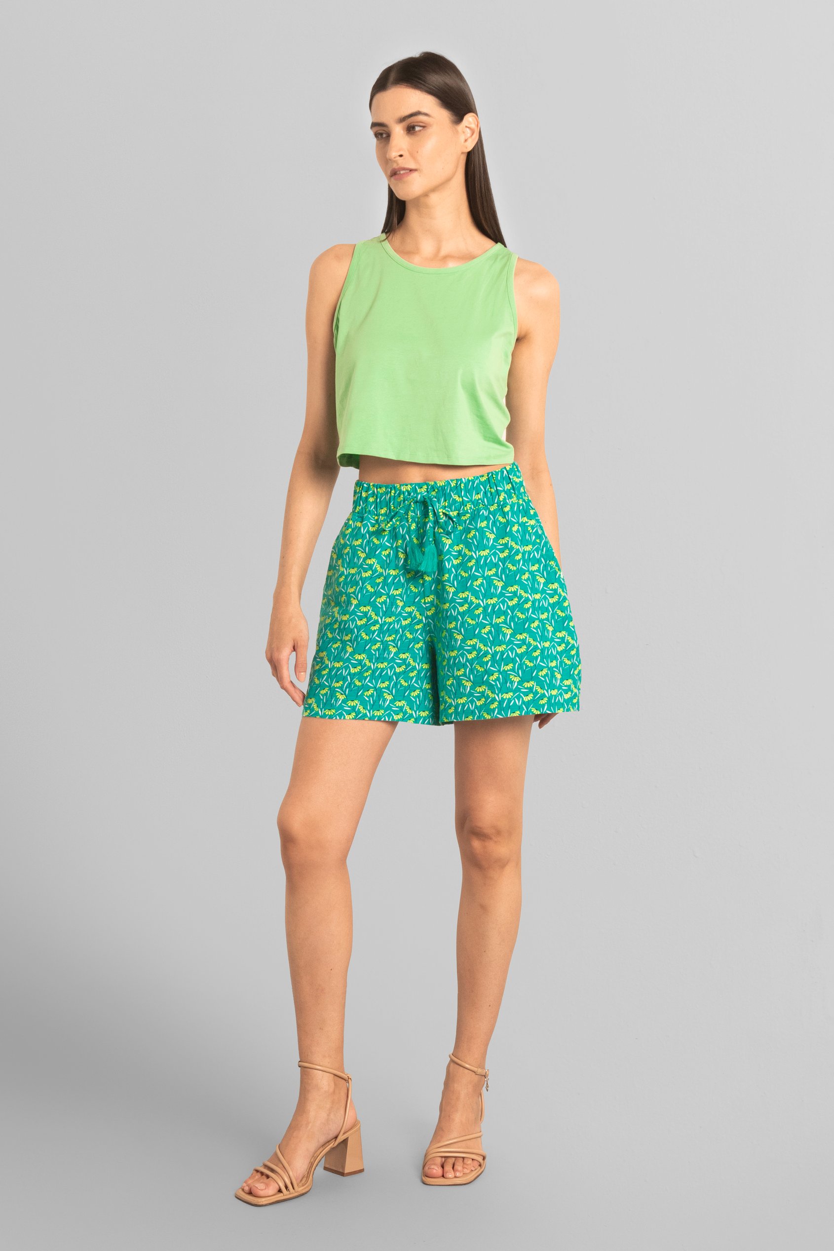 Womens Floral Printed Shorts