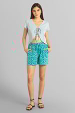 Womens Floral Printed Shorts