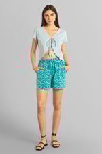 Womens Floral Printed Shorts