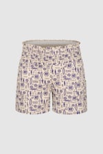 Smocked High-Waisted Printed Shorts