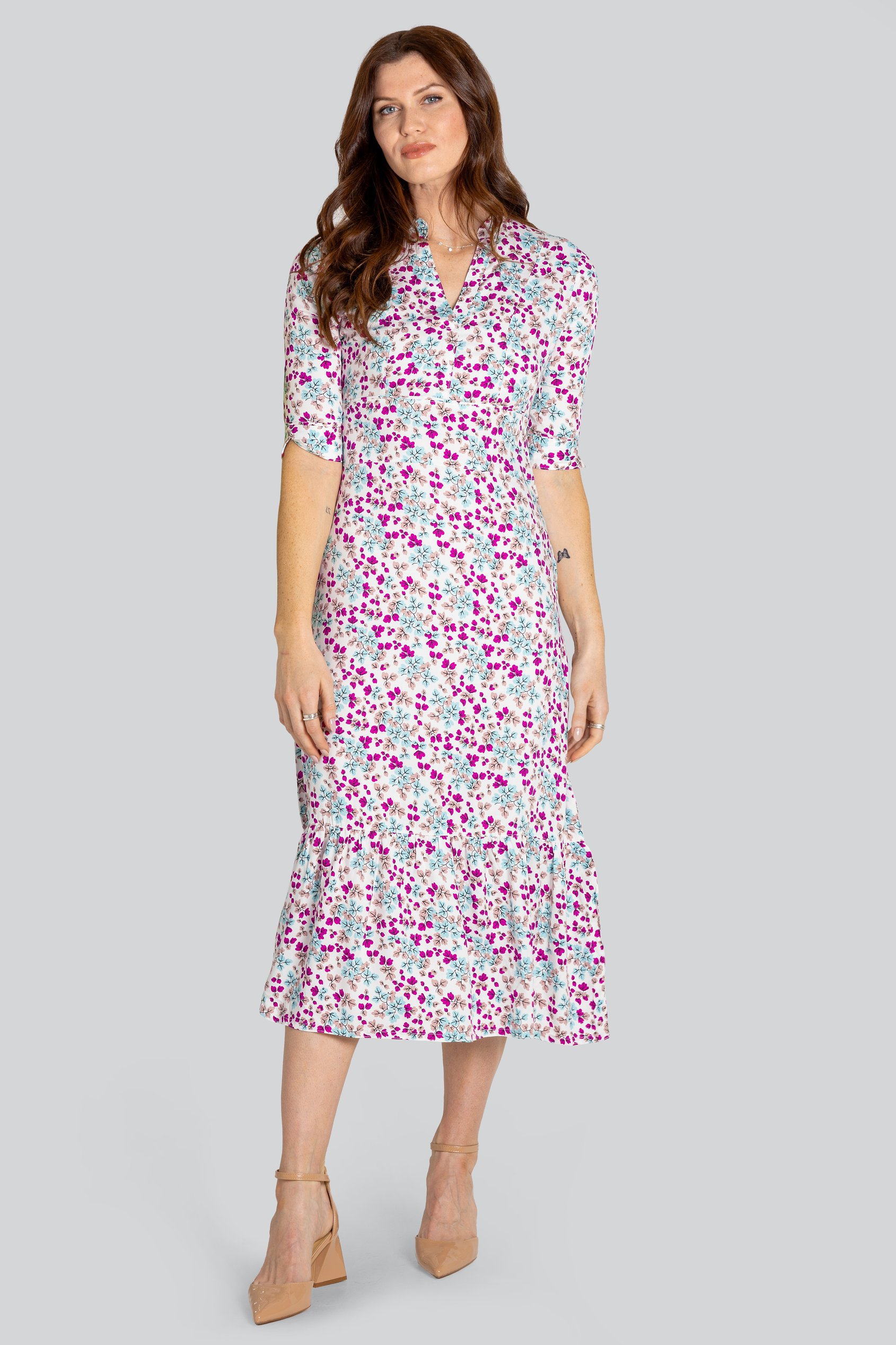 Floral Printed A-Line Maxi Dress