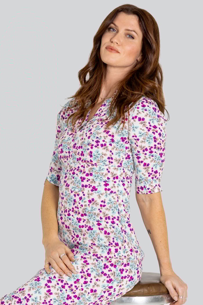 Floral Printed A-Line Maxi Dress