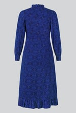 V-Neck Puff Sleeve Midi Dress