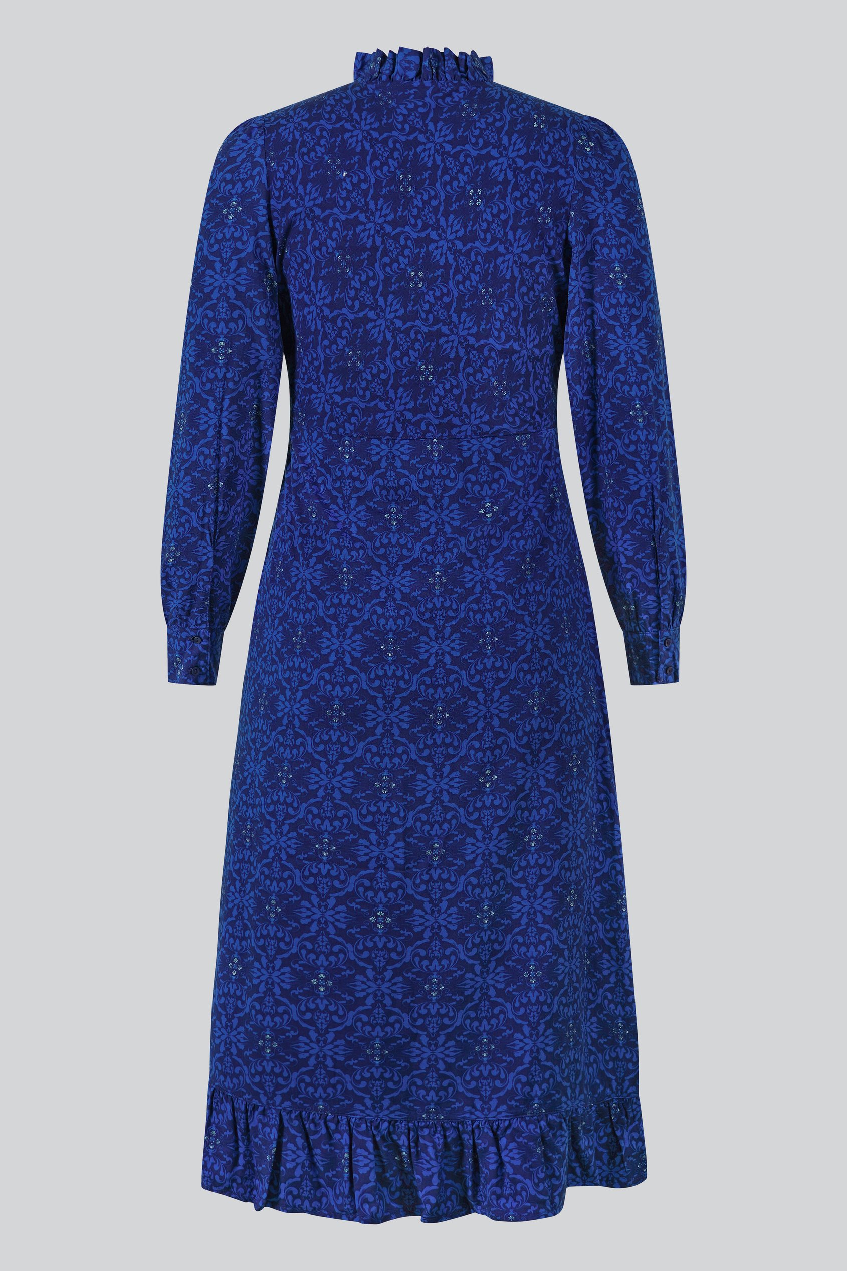 V-Neck Puff Sleeve Midi Dress