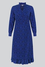 V-Neck Puff Sleeve Midi Dress