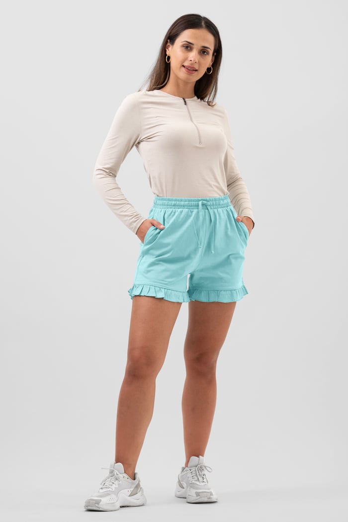 Women's Essential Shorts with Frill Hem