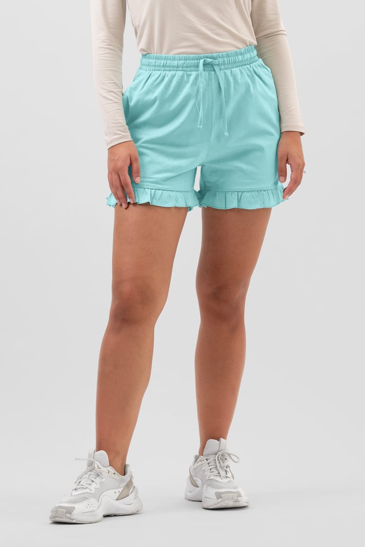 Women's Essential Shorts with Frill Hem