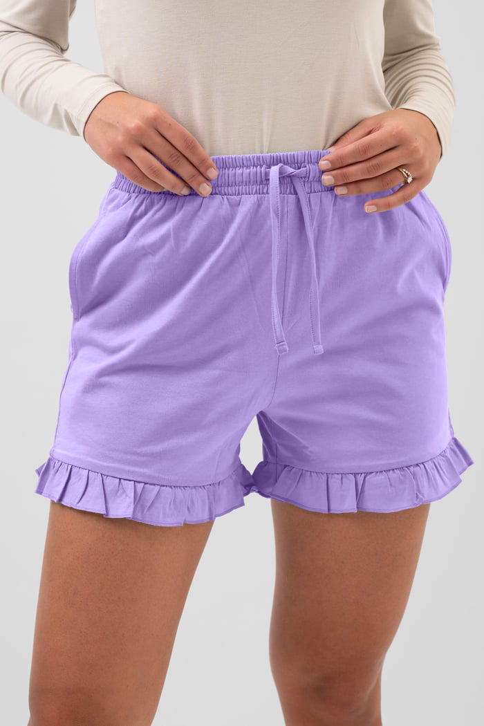 Women's Essential Shorts with Frill Hem