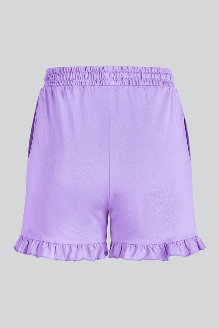 Women's Essential Shorts with Frill Hem