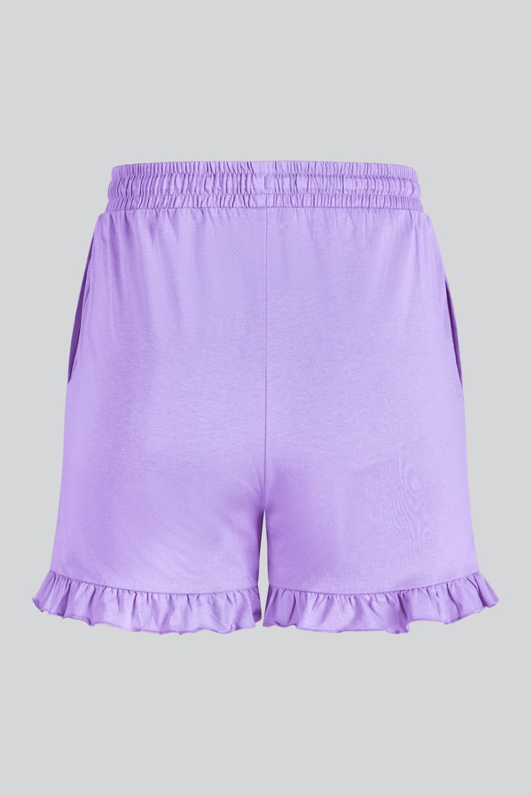 Women's Essential Shorts with Frill Hem