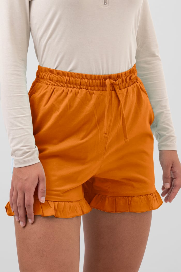 Women's Essential Shorts with Frill Hem