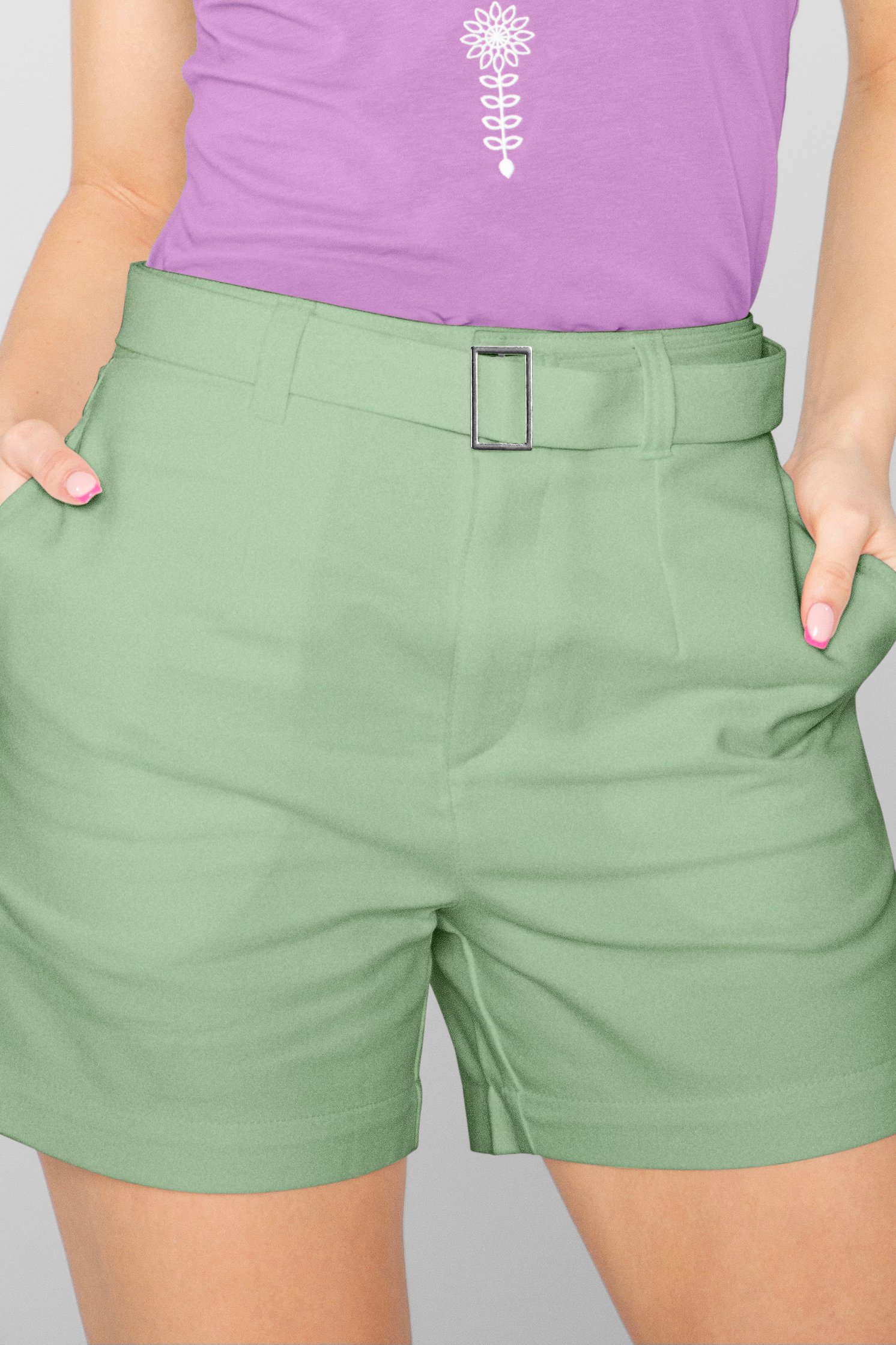 Belted Tailored Shorts