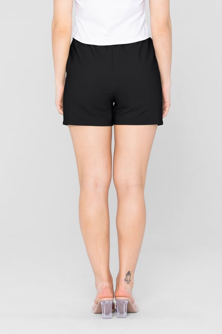 Black Patch Pocket Shorts
