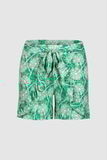 Womens Ruffle Tie-Front Dandelion Printed Shorts