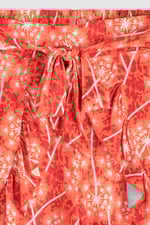 Womens Ruffle Tie-Front Dandelion Printed Shorts