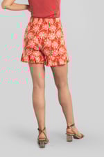 Womens Ruffle Tie-Front Dandelion Printed Shorts