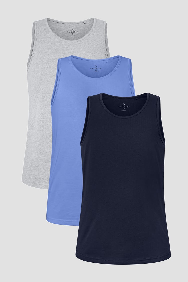 Men's Cotton Jersey Vest 3 pcs PK