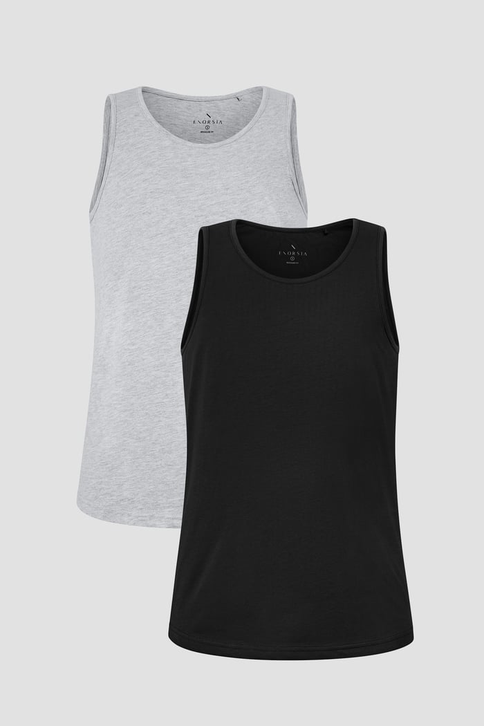 Men's Cotton Jersey Vest 2 PCs  Pack