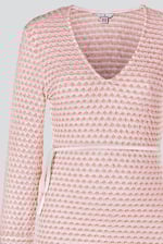 Textured Stretch Jersey Long Sleeve Midi Dress