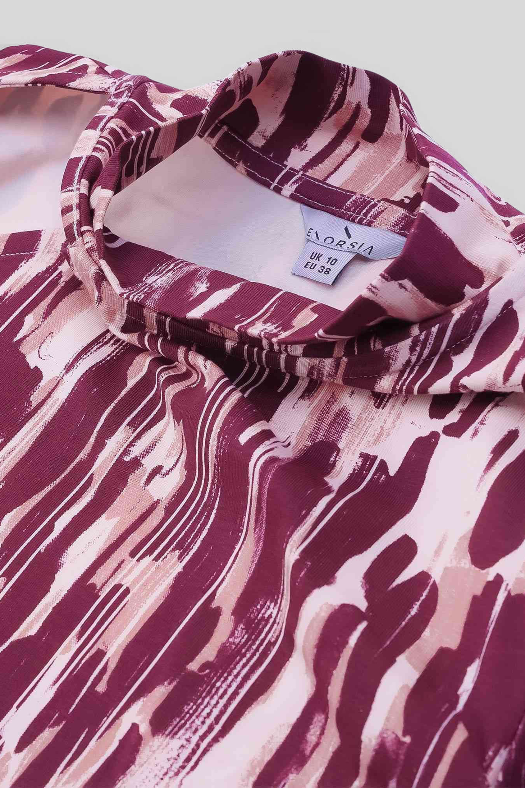 Womens Cut Out Printed Midi Flare Dress