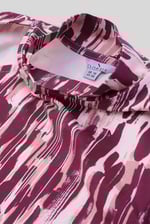 Womens Cut Out Printed Midi Flare Dress