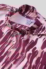 Womens Cut Out Printed Midi Flare Dress