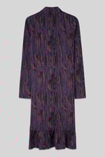 Womens Cut Out Printed Midi Flare Dress