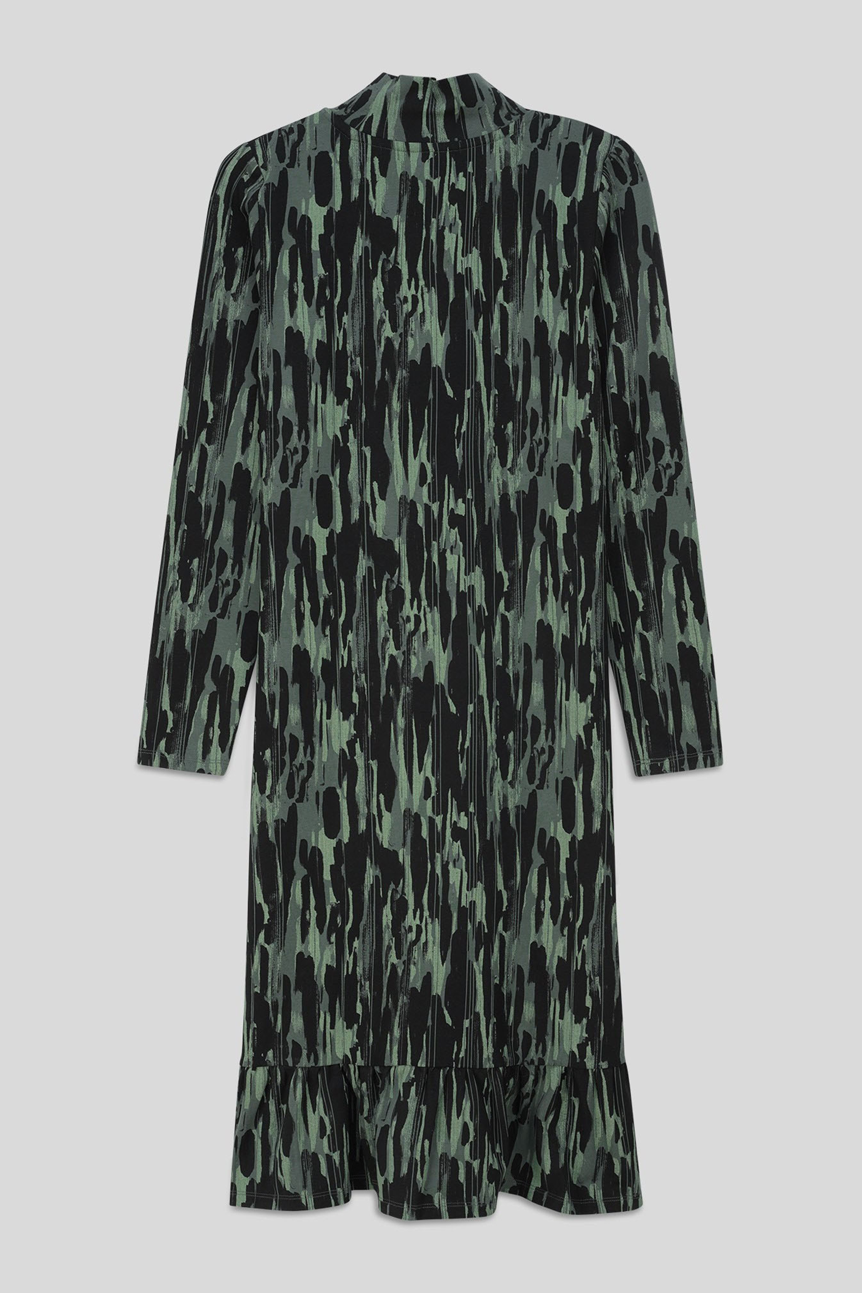 Womens Cut Out Printed Midi Flare Dress