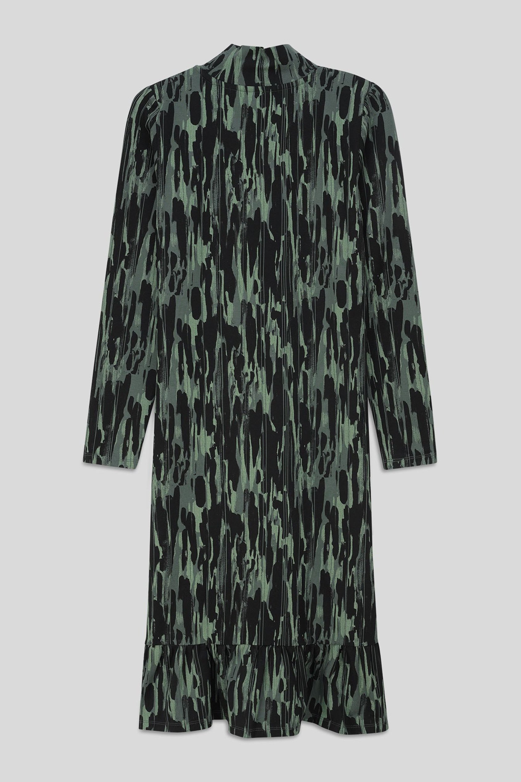 Womens Cut Out Printed Midi Flare Dress