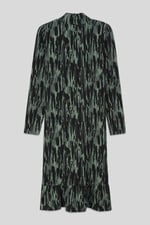 Womens Cut Out Printed Midi Flare Dress