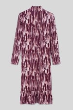 Womens Cut Out Printed Midi Flare Dress