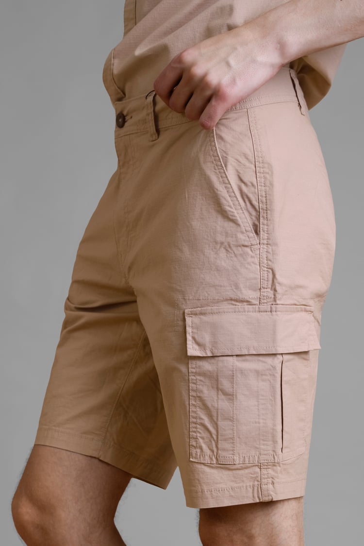 Ripstop Textured Cargo Shorts