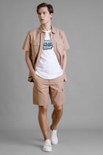 Ripstop Textured Cargo Shorts