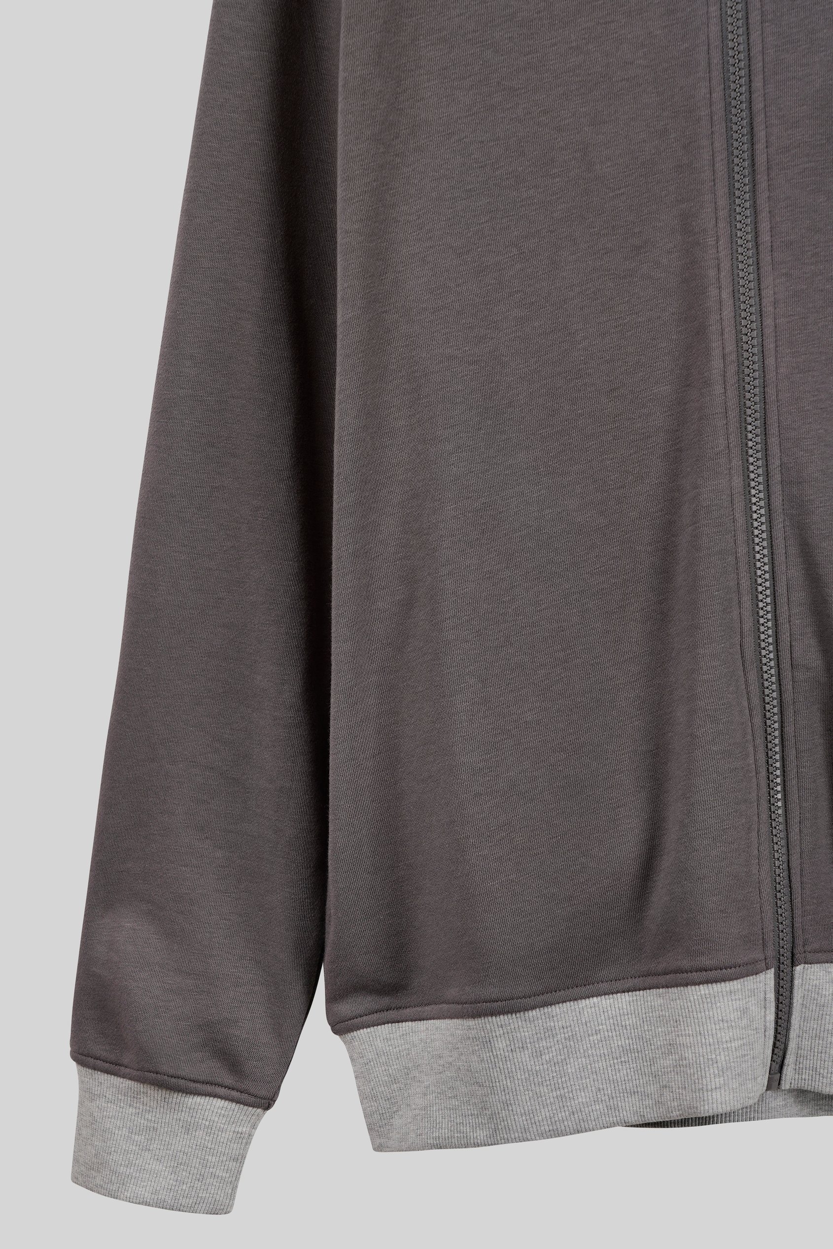 Mens Wave Full Zip  Contrast Hoodie