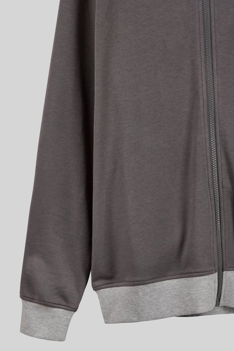 Mens Wave Full Zip  Contrast Hoodie
